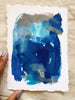“Denim on Denim” - 5x7” Original Painting on Handmade Paper