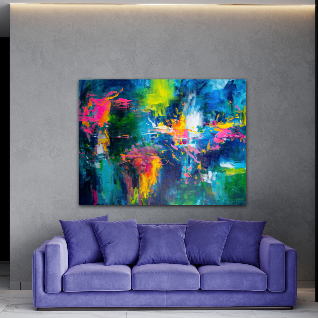 Mesmerizing 40x48 Canvas Painting: Deep As The Ocean Art – Amira Rahim ...