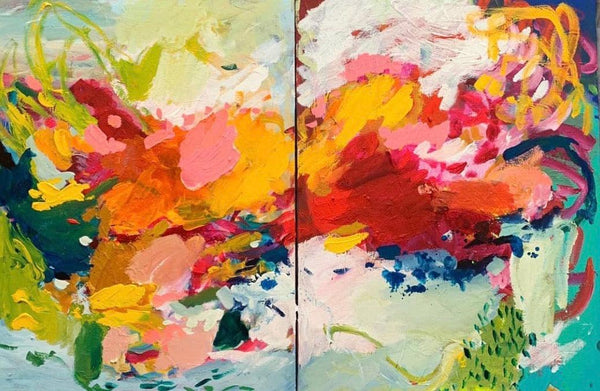 “Nevada Summer” 24x36” Original Diptych Canvas (Set of 2)